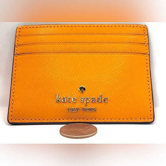 Kate Spade Madison Small Slim Card Holder Tumeric KC582 - Picture 1 of 10